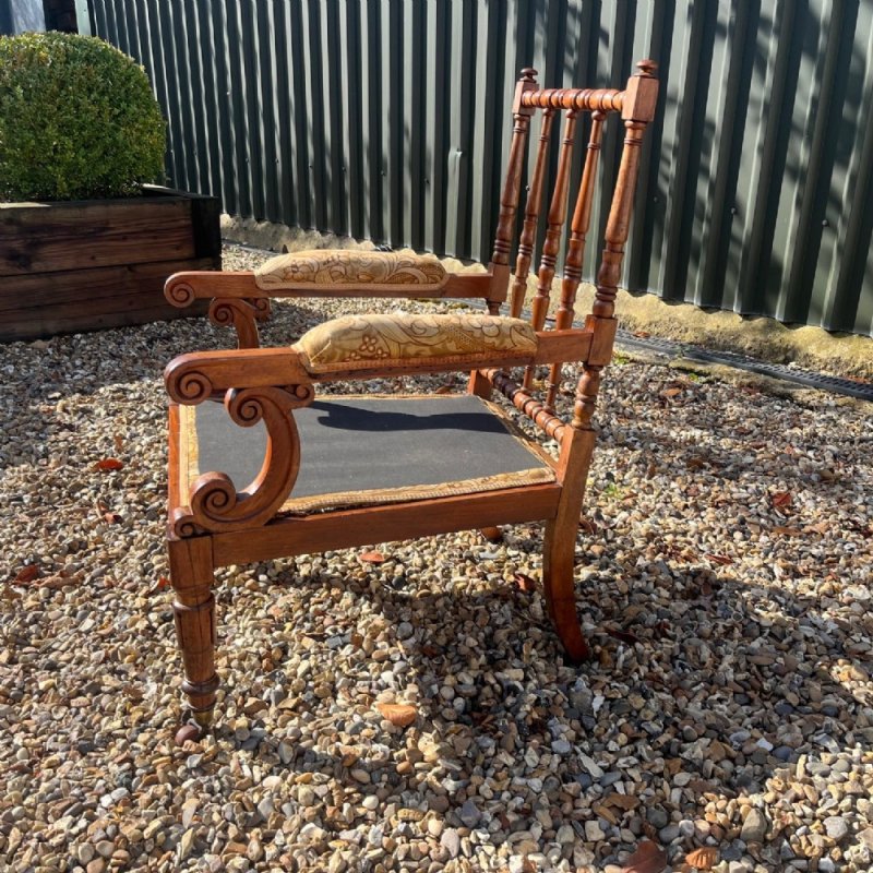 A William IV Period Mahogany Open Armchair.