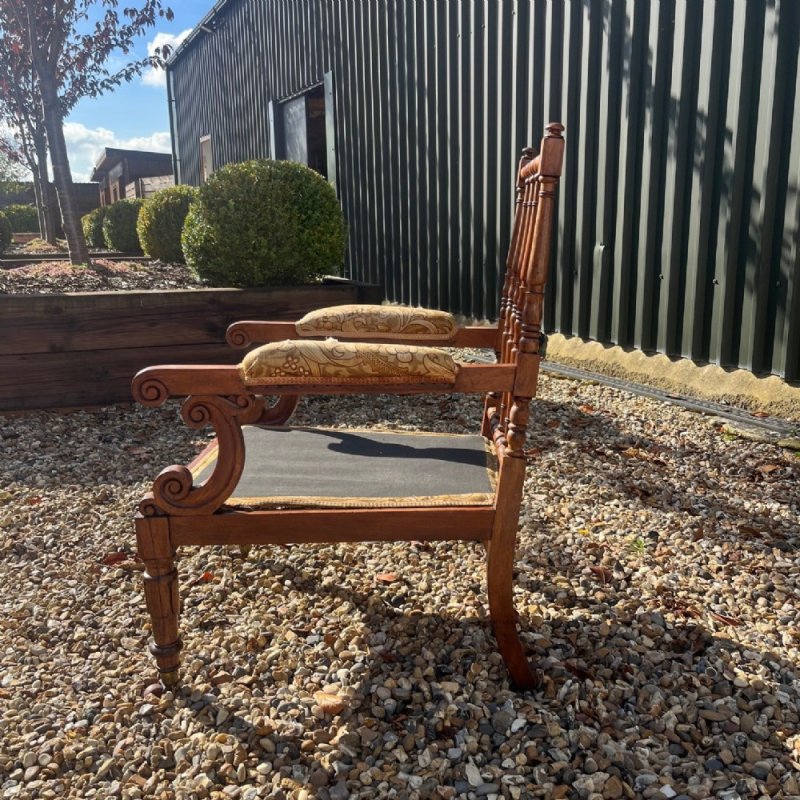 A William IV Period Mahogany Open Armchair.