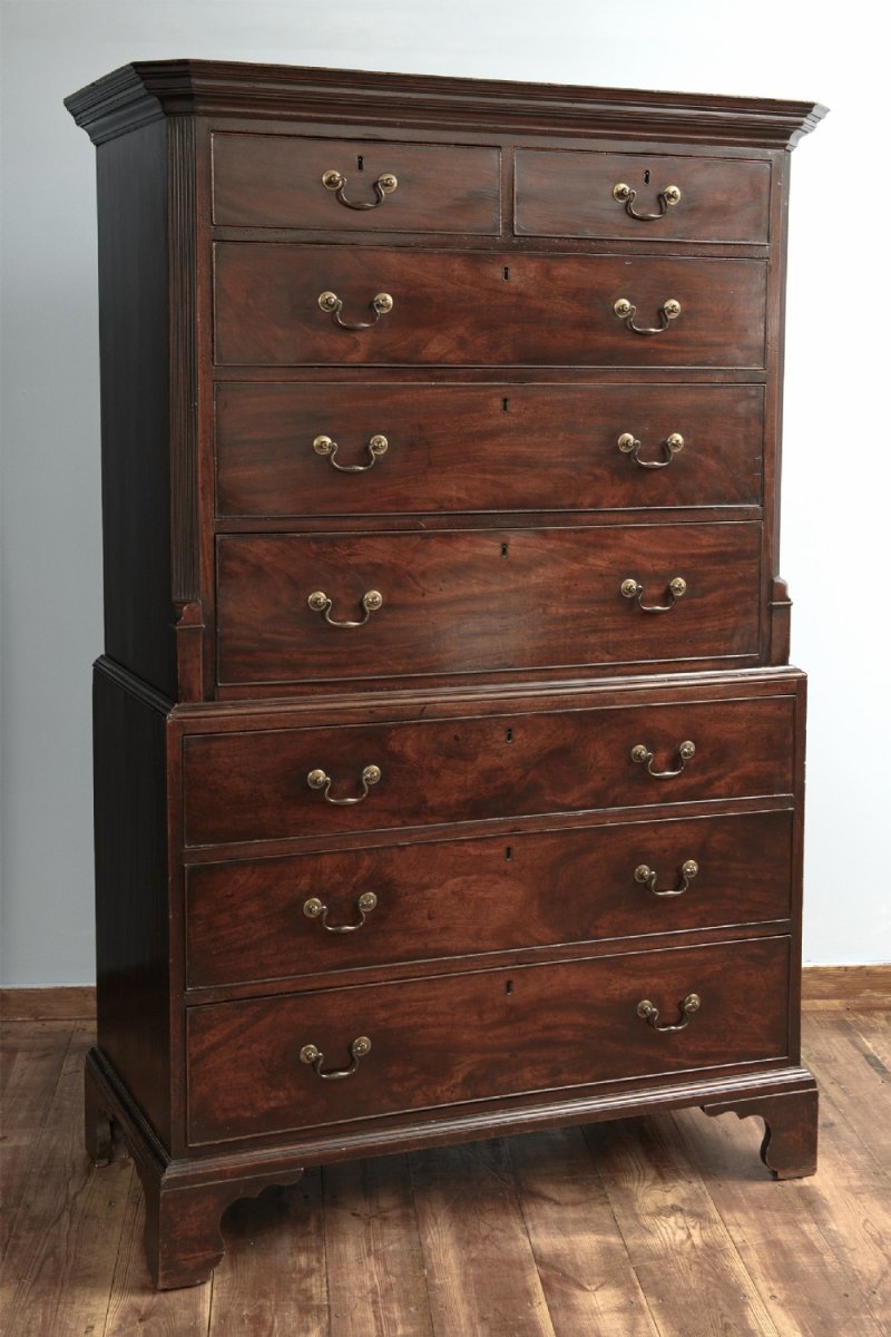 Early George III Cuban Mahogany Chest On Chest