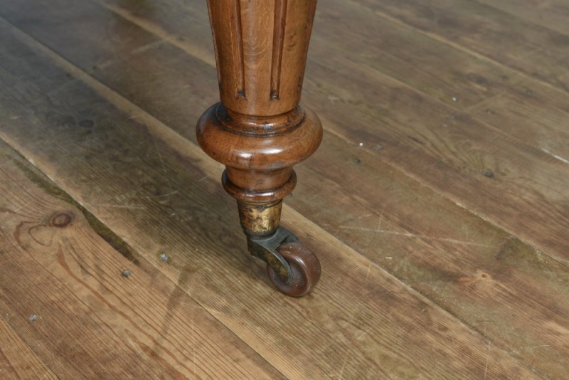 Mid Victorian Burr Oak 12 Seater Dining Table