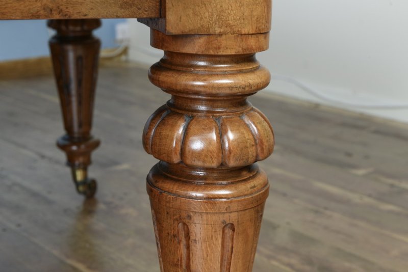 Mid Victorian Burr Oak 12 Seater Dining Table