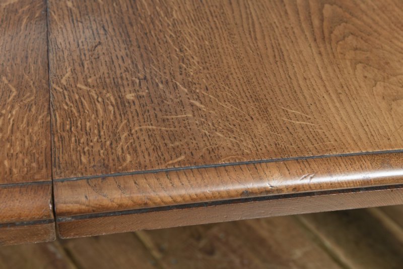 Mid Victorian Burr Oak 12 Seater Dining Table