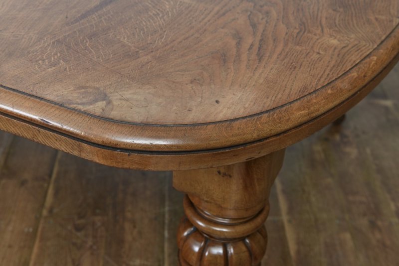 Mid Victorian Burr Oak 12 Seater Dining Table