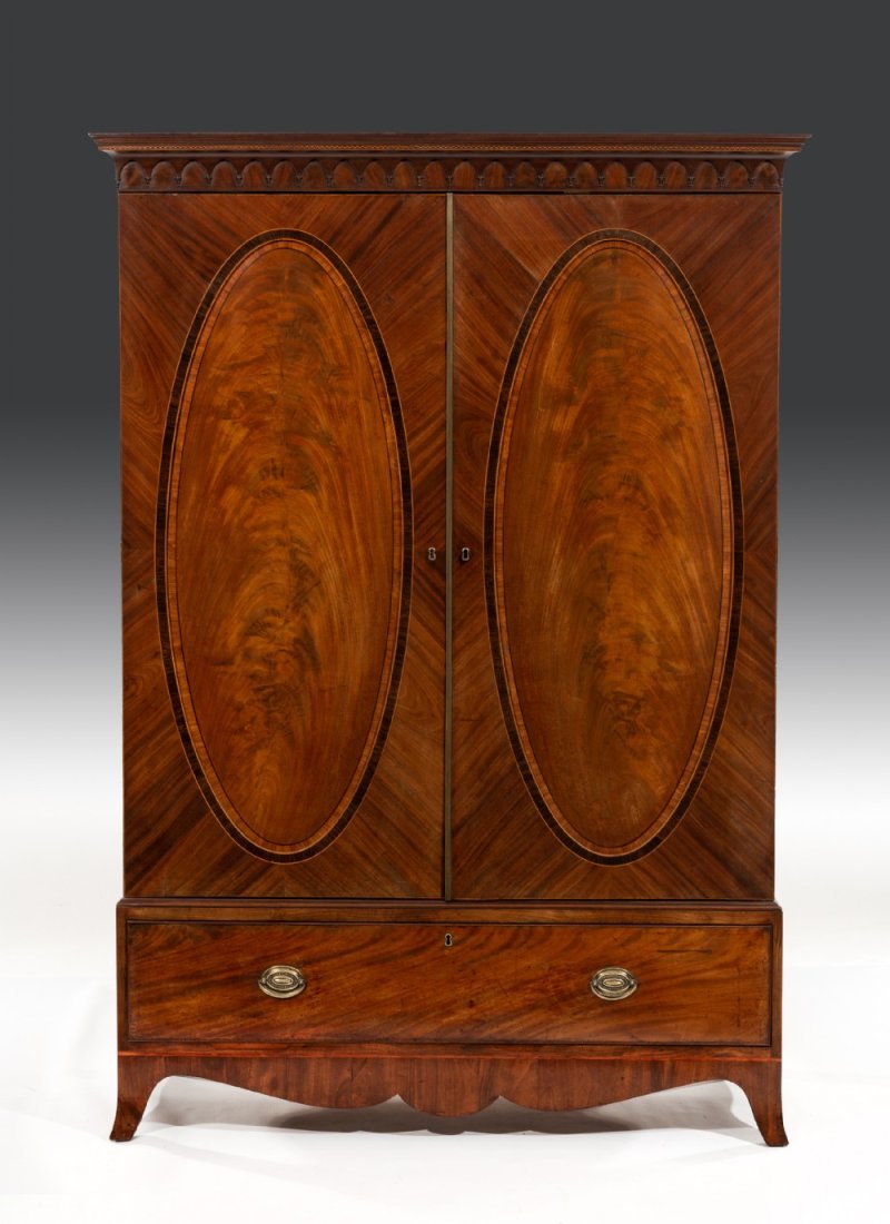 Hepplewhite 18th Century Clothes Press
