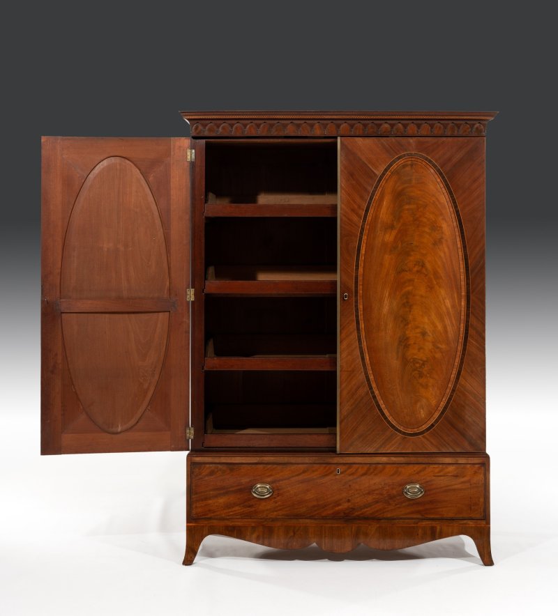 Hepplewhite 18th Century Clothes Press