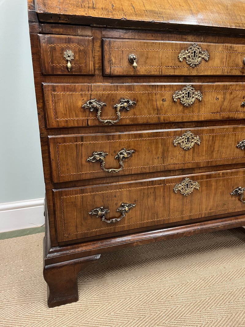 Georgian walnut bureau