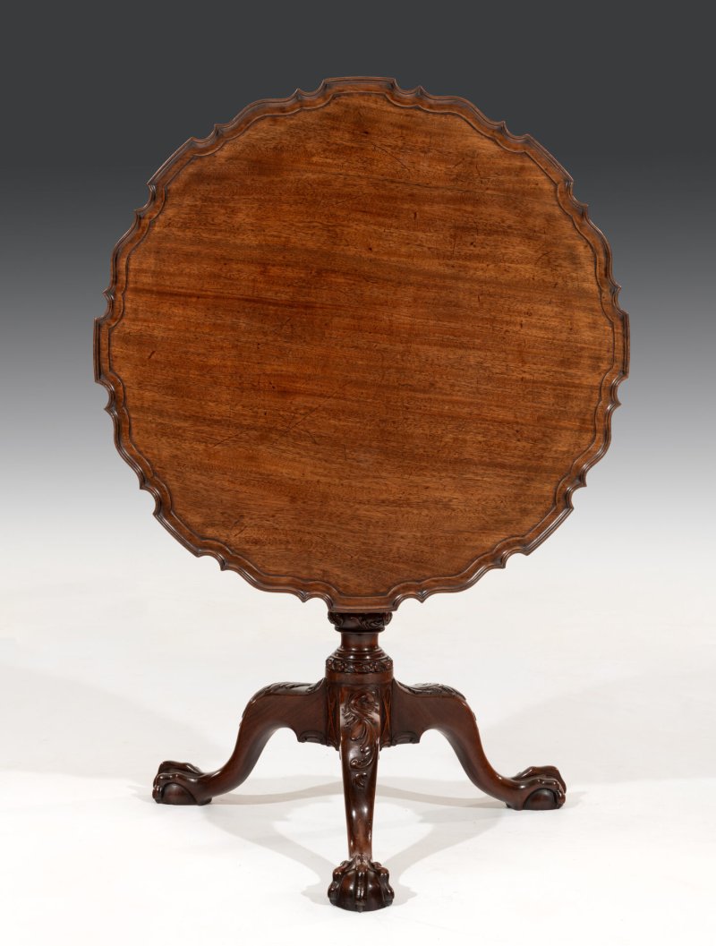 Rare 19th Century American Pie Crust Table