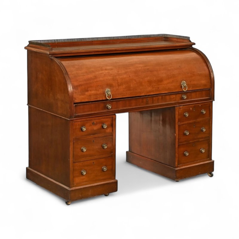 Victorian Mahogany Cylinder Desk