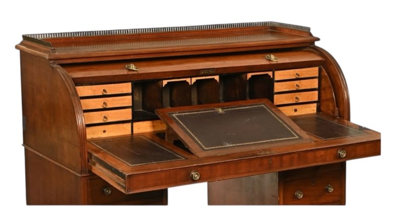 Victorian Mahogany Cylinder Desk