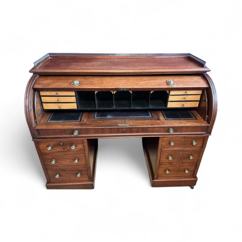 Victorian Mahogany Cylinder Desk