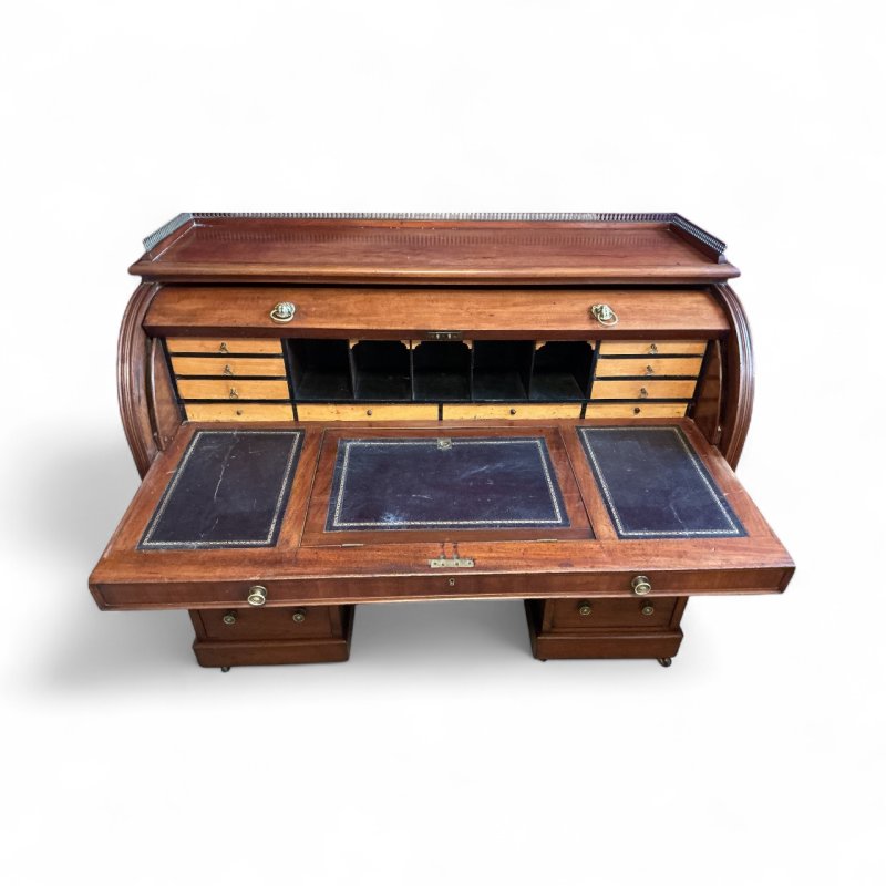 Victorian Mahogany Cylinder Desk