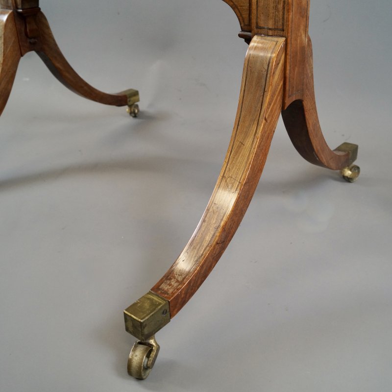 A Fine Sheraton Satinwood Cheval Mirror