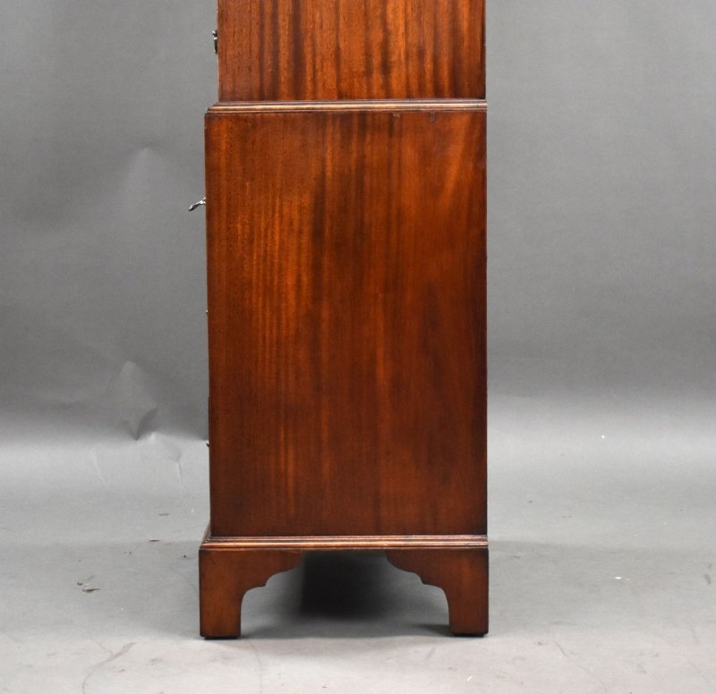 Antique Flame Mahogany Chest On Chest