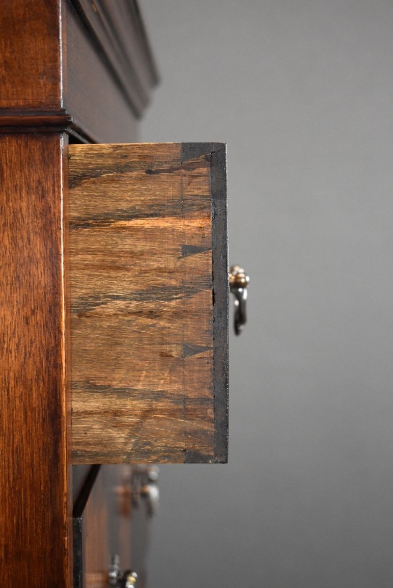 Antique Flame Mahogany Chest On Chest