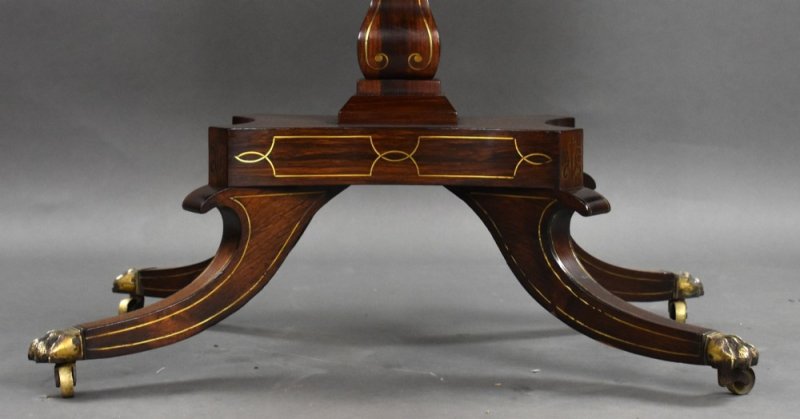 Regency Rosewood Brass Inlaid Sofa Table