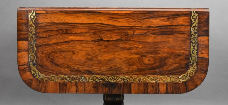 Regency Rosewood Brass Inlaid Sofa Table