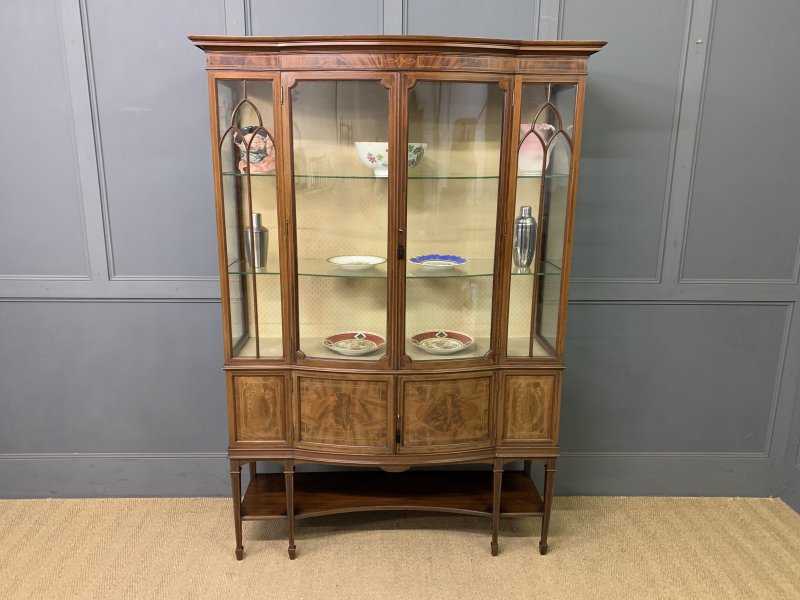 Maple & Co Inlaid Mahogany Display Cabinet