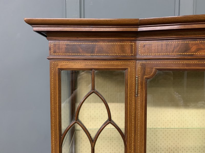Maple & Co Inlaid Mahogany Display Cabinet