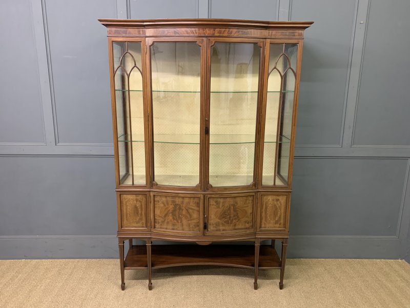 Maple & Co Inlaid Mahogany Display Cabinet