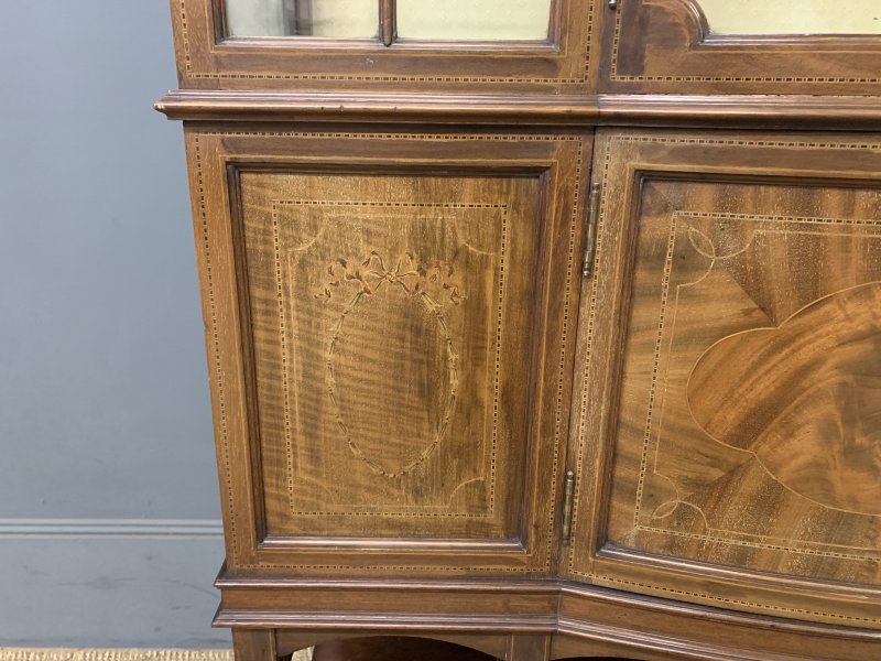 Maple & Co Inlaid Mahogany Display Cabinet