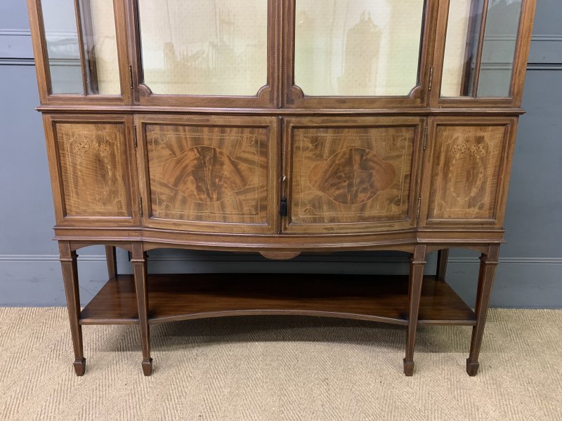 Maple & Co Inlaid Mahogany Display Cabinet