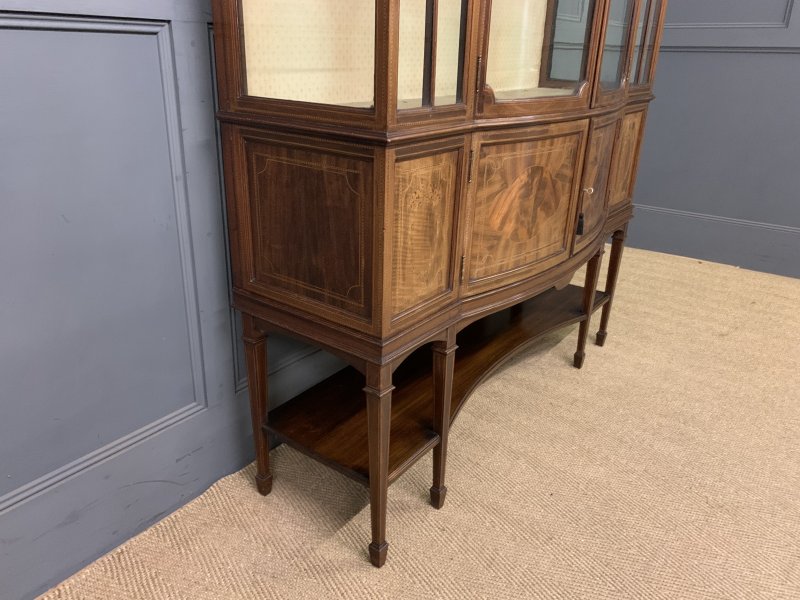 Maple & Co Inlaid Mahogany Display Cabinet