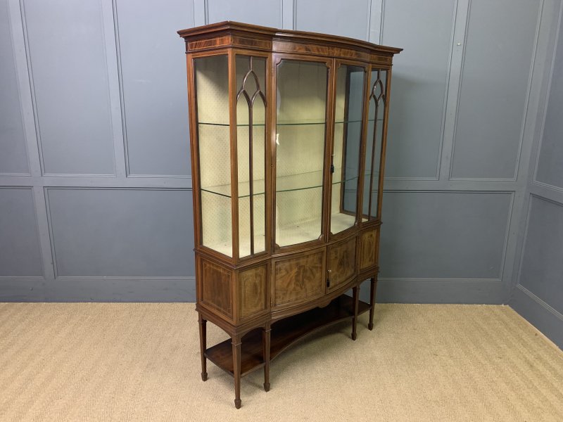 Maple & Co Inlaid Mahogany Display Cabinet
