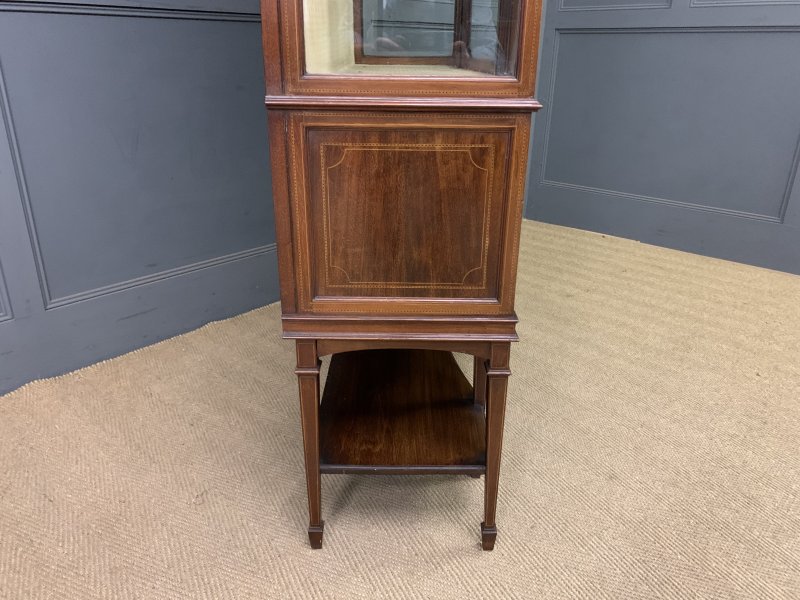 Maple & Co Inlaid Mahogany Display Cabinet