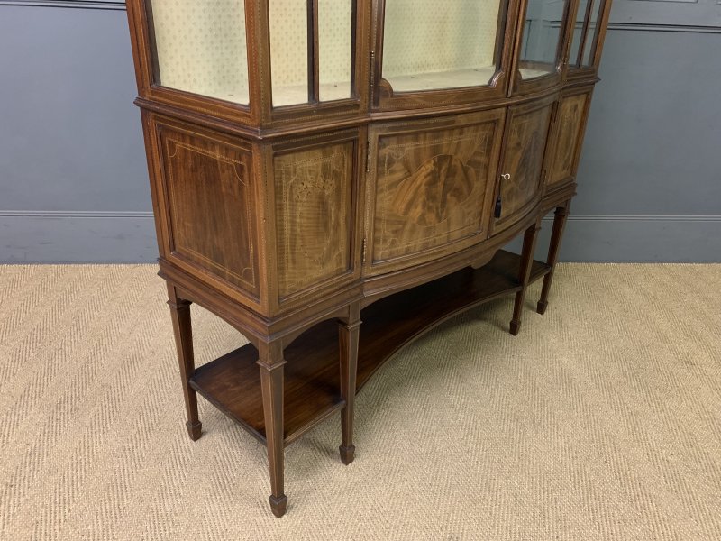 Maple & Co Inlaid Mahogany Display Cabinet