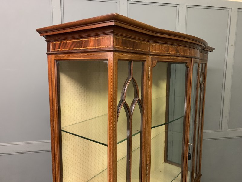 Maple & Co Inlaid Mahogany Display Cabinet