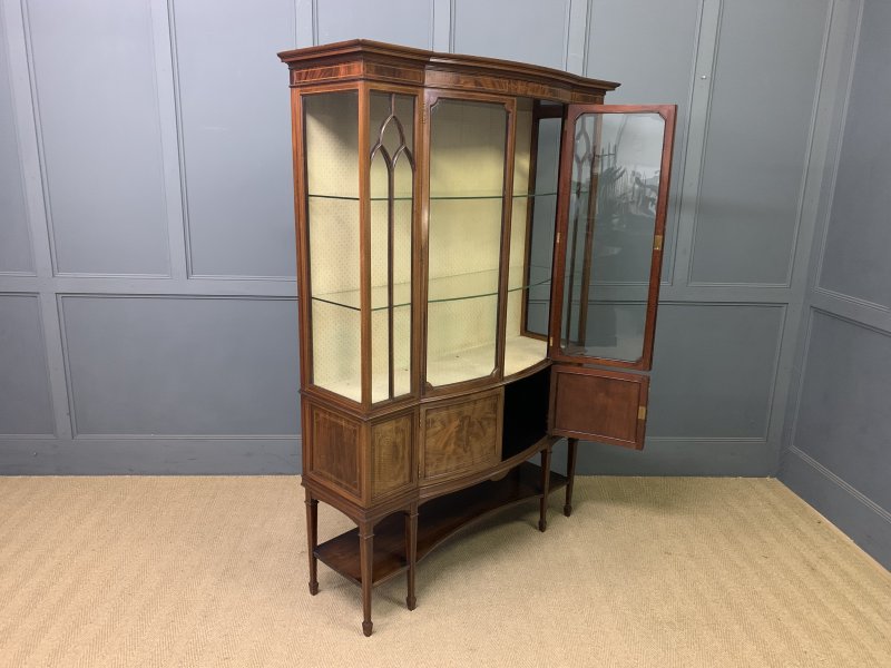 Maple & Co Inlaid Mahogany Display Cabinet