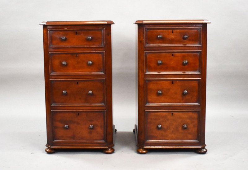 Pair Of Victorian Mahogany Bedside Chests