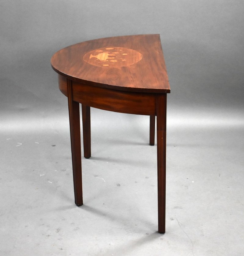 Pair Of George III Mahogany Inlaid Console Tables