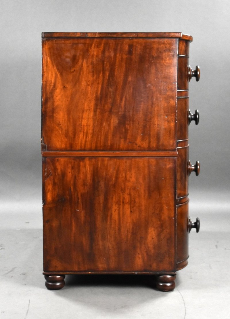 Victorian Flame Mahogany Chest Of Drawers