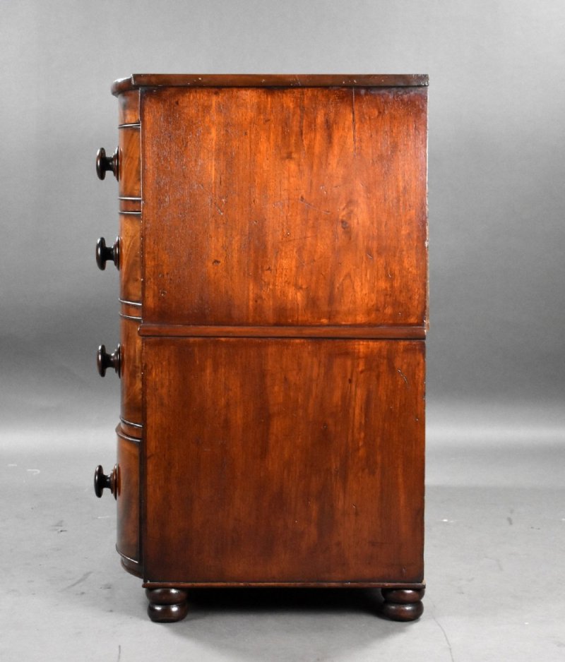 Victorian Flame Mahogany Chest Of Drawers