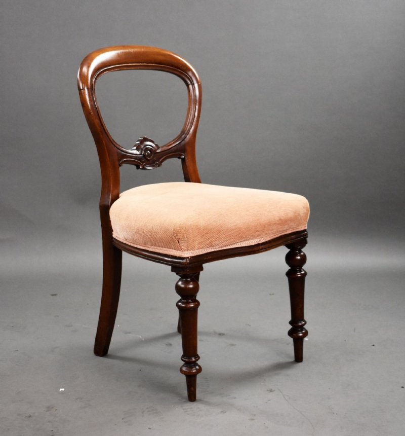 Set Of 4 Victorian Mahogany Dining Chairs