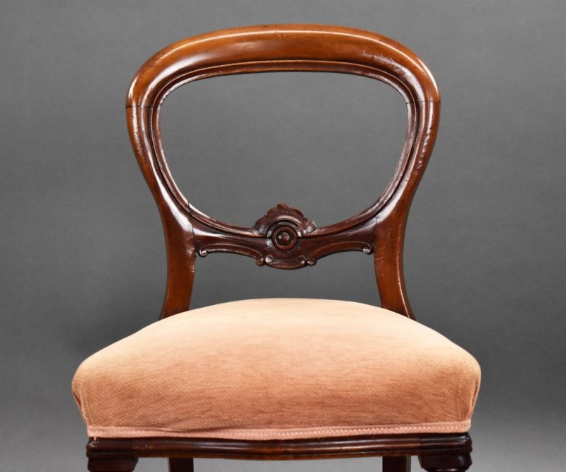 Set Of 4 Victorian Mahogany Dining Chairs