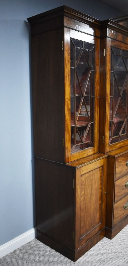 George III Mahogany Breakfront Bookcase