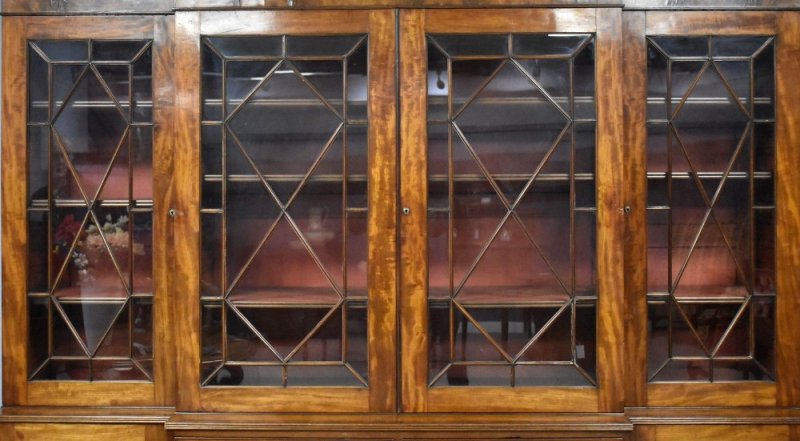 George III Mahogany Breakfront Bookcase