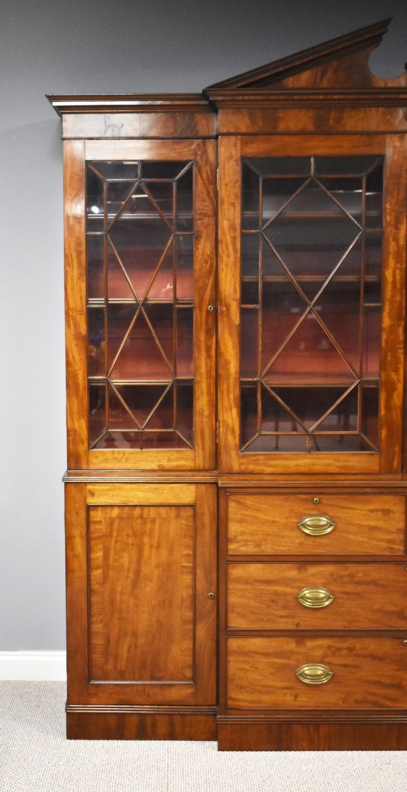 George III Mahogany Breakfront Bookcase