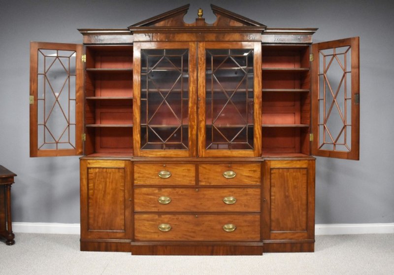 George III Mahogany Breakfront Bookcase