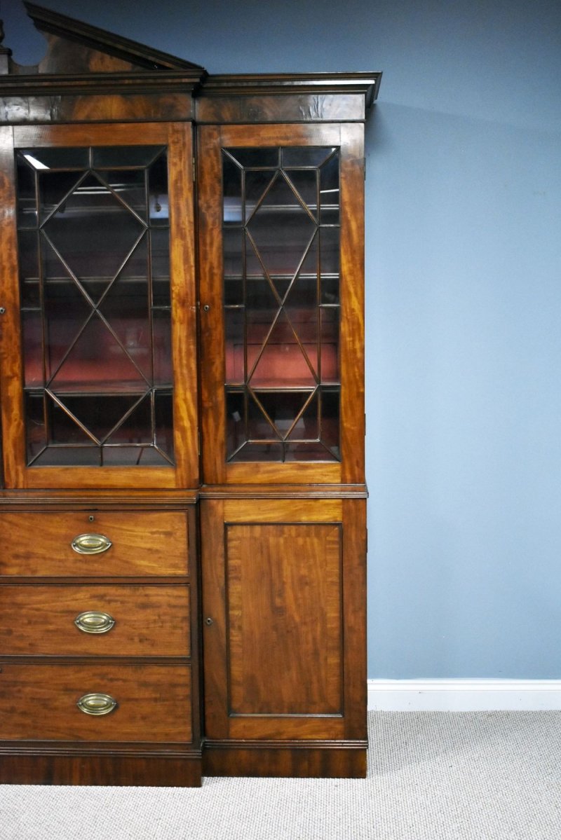 George III Mahogany Breakfront Bookcase