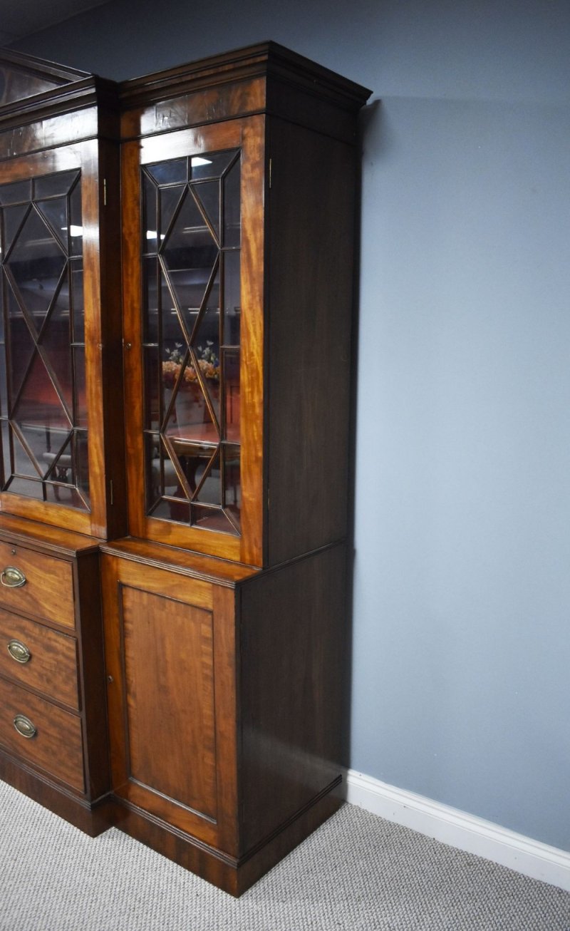 George III Mahogany Breakfront Bookcase