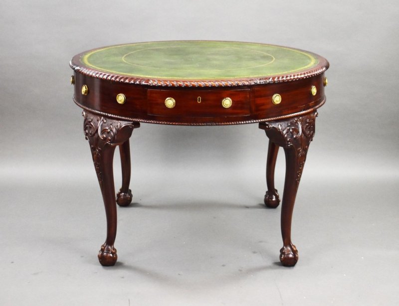 Antique Edwardian Mahogany Drum Table