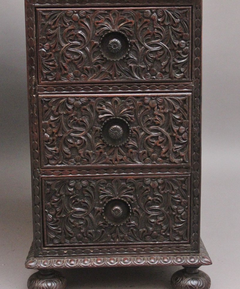 Early 19th Century Anglo-Indian carved partners desk