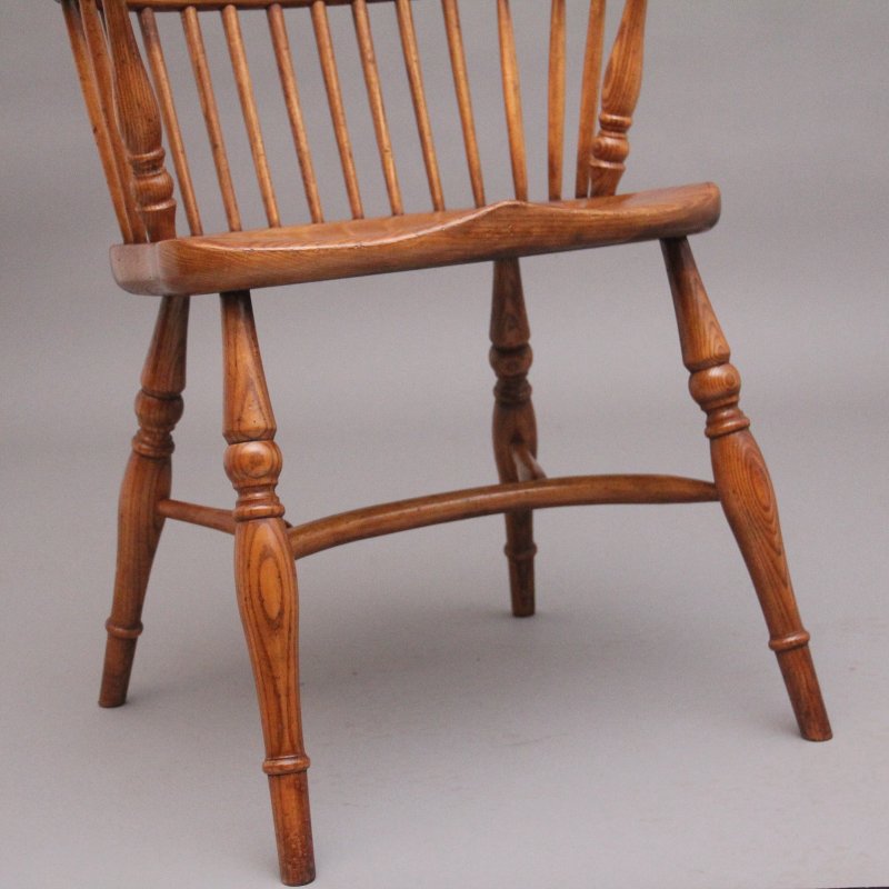 A set of six stick back Windsor armchairs