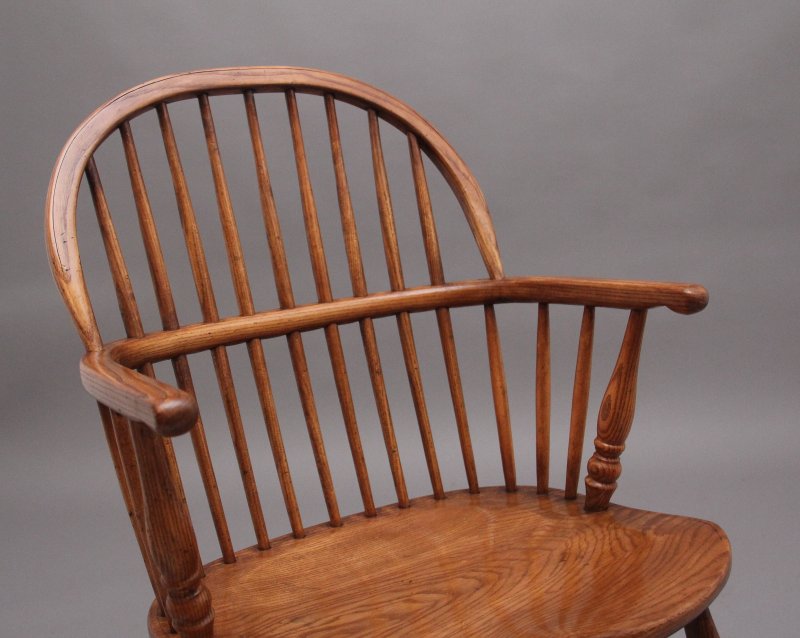 A set of six stick back Windsor armchairs