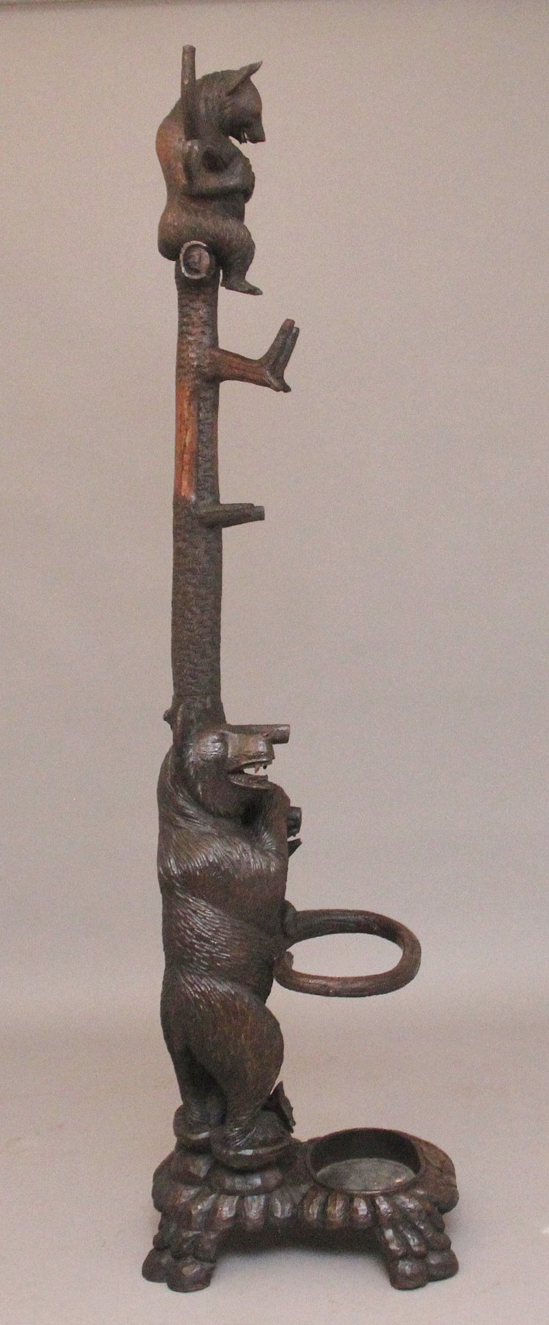 Early 20th Century carved bear hall stand