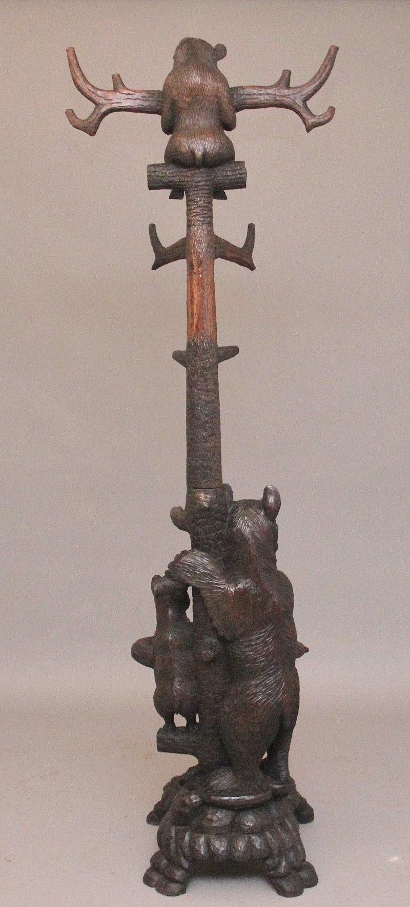 Early 20th Century carved bear hall stand
