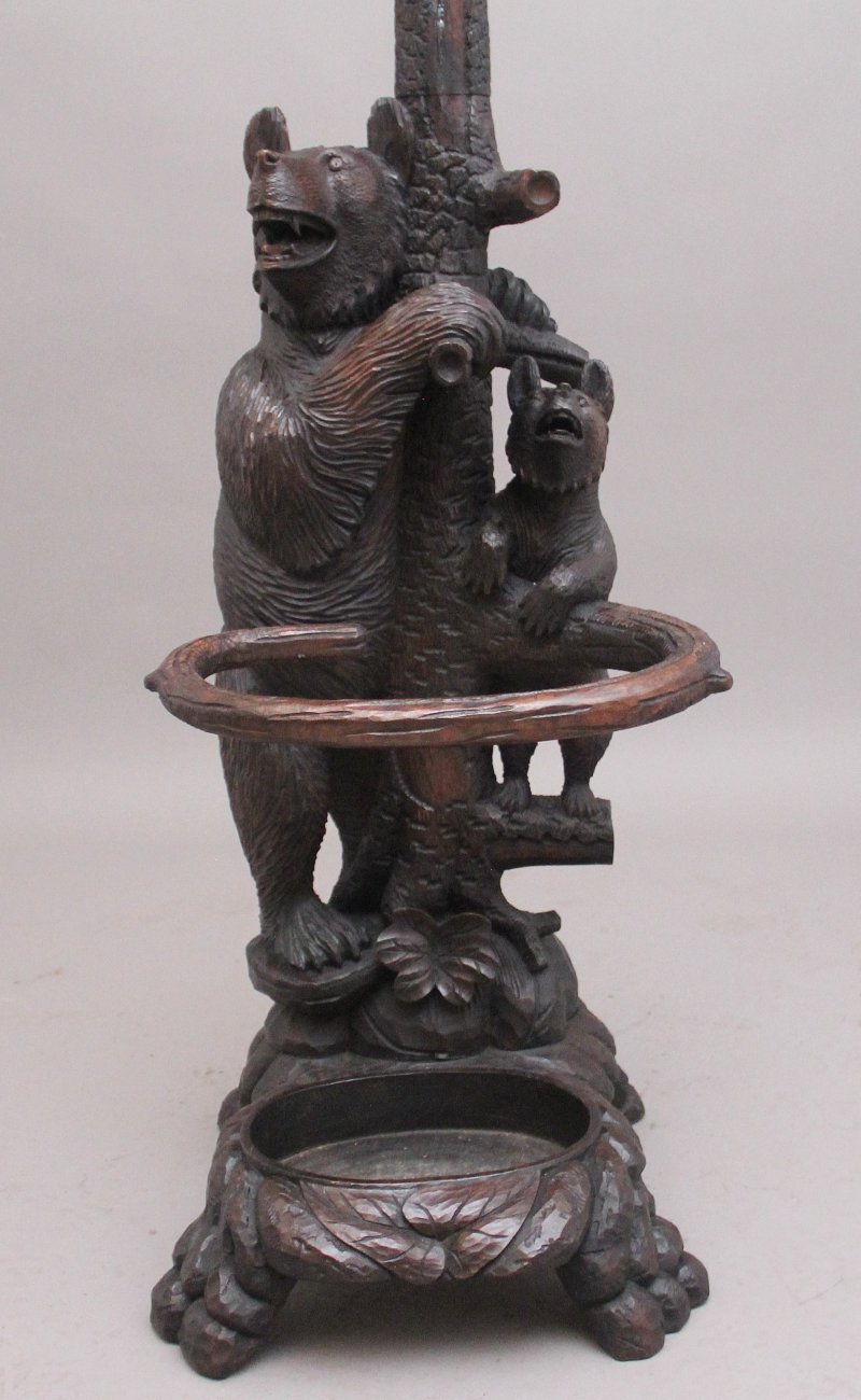Early 20th Century carved bear hall stand